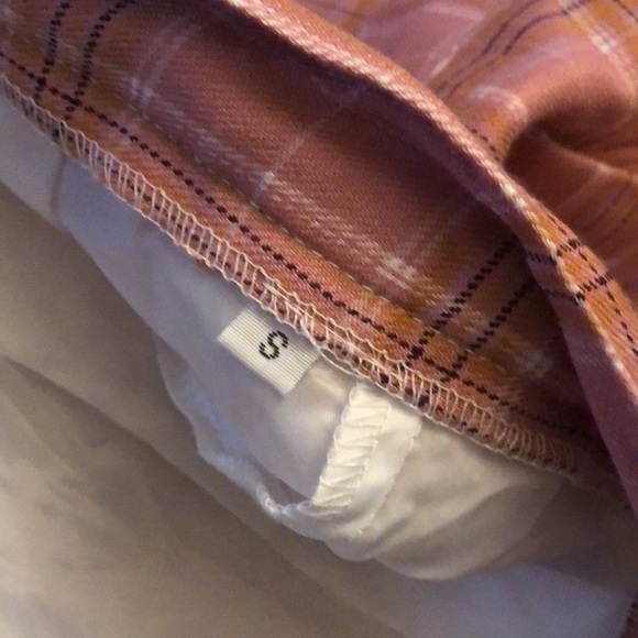 Pink plaid pleated high waist school girl skirt size small - Picture 7 of 14